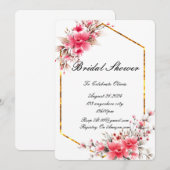 ブライダルシャワーフローラ招待状 招待状 (正面/裏面)