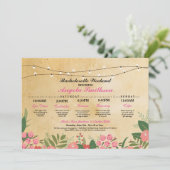 ブライダルシャワーフローラ旅程バチェロレッテ招待状 招待状 (スタンド正面)