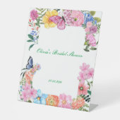 ブライダルシャワーフローラ歓迎サイン 台座サイン (正面)