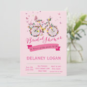 ブライダルシャワーフローラ自転車招待状 招待状 (スタンド正面)