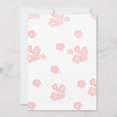 ブライダルシャワーフローラ|ピンクと金ゴールドグリッター 招待状 (裏面)