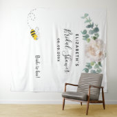 ブライダルシャワーフローラeucaluptusホワイトブライドへbee タペストリー (インサイチュ(横))