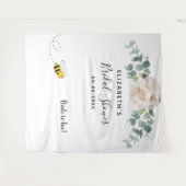 ブライダルシャワーフローラeucaluptusホワイトブライドへbee タペストリー (正面(横))