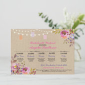 ブライダルシャワーフローラJARS旅程バチェロレッテ 招待状 (スタンド正面)