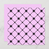 ブライダルシャワーブラッククロスカスタム招待状 招待状 (正面/裏面)