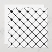 ブライダルシャワーブラッククロスカスタム招待状 招待状 (正面/裏面)