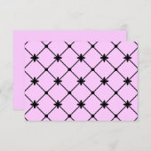 ブライダルシャワーブラッククロスズRSVP招待状 出欠カード (正面/裏面)