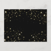 ブライダルシャワーブラック金ゴールドブランチの泡状の招待 ポストカード (裏面)