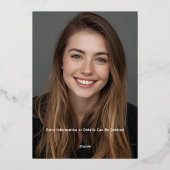 ブライダルシャワーブランシュカスタムボタニカルブラック 箔招待状 (裏面)