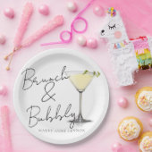 ブライダルシャワーブランチと泡立つカクテルパーティー ペーパープレート (パーティー)
