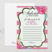 ブライダルシャワーブランチアドバイスカード アドバイスカード (正面/裏面)