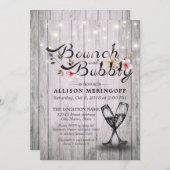 ブライダルシャワーブランチバブーブリーシャンパンフルテスウッド 招待状 (正面/裏面)