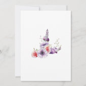 ブライダルシャワーブランチフローラパープルフィグフルーツ 招待状 (裏面)