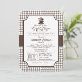 ブライダルシャワーブランチ千鳥格子の 招待状 (スタンド正面)