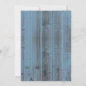 ブライダルシャワーブランチ素朴フローラジャールダスティブルー 招待状 (裏面)