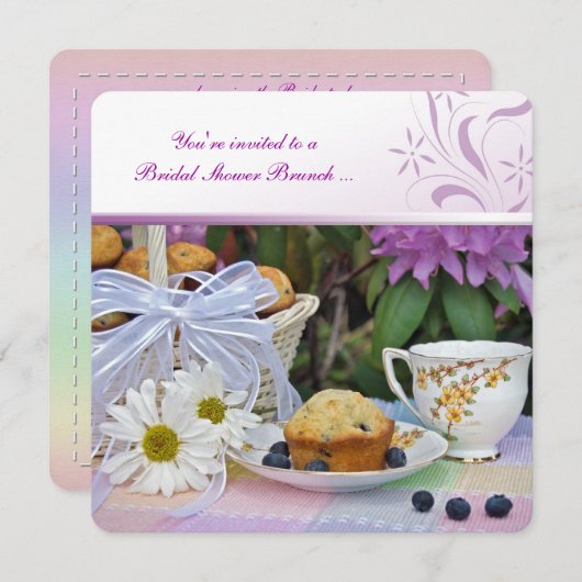 ブライダルシャワーブランチ 招待状 (正面/裏面)