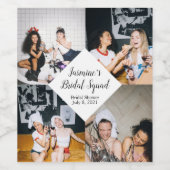 ブライダルシャワーブリーズメイド提案写真コラージュ ワインラベル (シングルラベル)