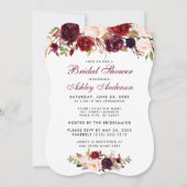 ブライダルシャワーブルゴーニュフローラ招待状BR 招待状 (正面)