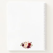 ブライダルシャワーブルゴーニュフローラ金ゴールドレシピ ノートブック (裏面)