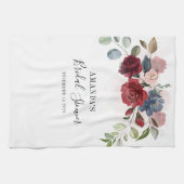 ブライダルシャワーブルゴーニュ素朴フローラカスタム キッチンタオル (横)