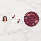 ブライダルシャワーブルゴーニュ花模様写真 コンフェッティ (正面)