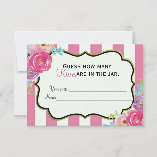 ブライダルシャワーブルンチゲームカード 招待状 (正面)