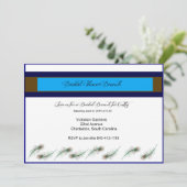 ブライダルシャワーブルンチピーコック招待状 招待状 (スタンド正面)