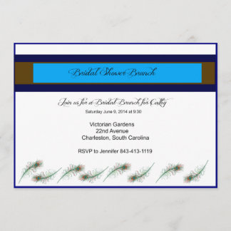 ブライダルシャワーブルンチピーコック招待状 招待状
