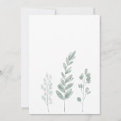 ブライダルシャワーブルンチユーカリ結婚フローラ 招待状 (裏面)