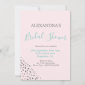 ブライダルシャワーブルーピンクホワイトシンプル 招待状 (裏面)