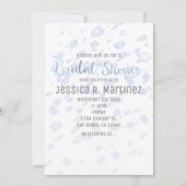 ブライダルシャワーブルーレインウォーターカラー招待状 招待状 (正面)