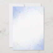 ブライダルシャワーブルー女性のカーボーイブーツ花西 招待状 (裏面)