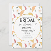 ブライダルシャワーブレックファーストエッグクロワッサンブランチ 招待状 (正面)
