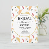 ブライダルシャワーブレックファーストエッグクロワッサンブランチ 招待状 (スタンド正面)