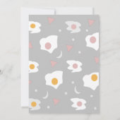 ブライダルシャワーブレックファーストエッグブランチパターンインヴィット 招待状 (裏面)