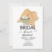 ブライダルシャワーブレックファーストワッフルズブランチコーヒー 招待状 (正面)