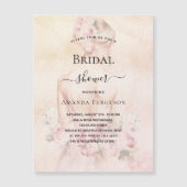 ブライダルシャワーブロンドブライドバラ金ゴールドラグジュアリー マグネット招待状 (正面)