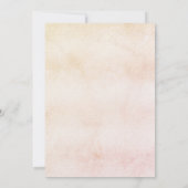 ブライダルシャワーブロンドブライドバラ金ゴールドラグジュアリー 招待状 (裏面)