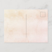 ブライダルシャワーブロンドブライドバラ金ゴールド赤面 インビテーションポストカード (裏面)