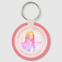 ブライダルシャワーブロンドヘアガールオンビーチサークル