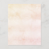 ブライダルシャワーブロンド花嫁バラ予算の招待 (裏面)