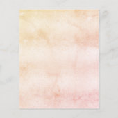 ブライダルシャワーブロンド花嫁バラ予算の招待 チラシ (裏面)