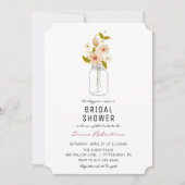 ブライダルシャワーブーケメイソンジャールシャワー招待 招待状 (正面)