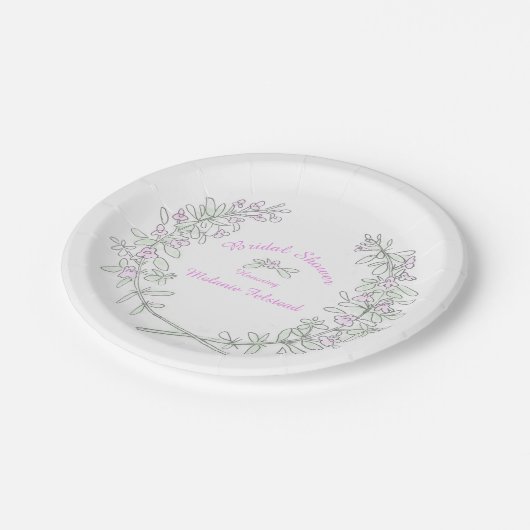 ブライダルシャワープレートという，紙タイム美術 ペーパープレート (アングル)