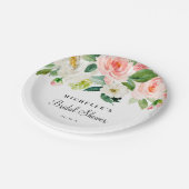 ブライダルシャワープレート、赤面 ペーパープレート (アングル)