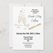 ブライダルシャワープロセッコパーティー編集可能 招待状 (正面)