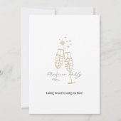 ブライダルシャワープロセッコパーティー編集可能 招待状 (裏面)