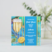 ブライダルシャワープールビーチパーティーバブリー夏シック シーズンカード (スタンド正面)