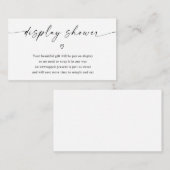 ブライダルシャワーベビーシャワー表示シャワー エンクロージャーカード (正面/裏面)