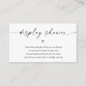 ブライダルシャワーベビーシャワー表示シャワー エンクロージャーカード (正面)